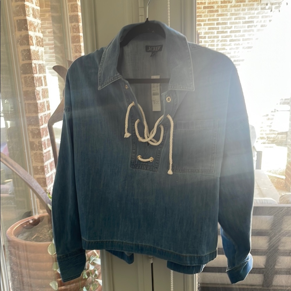 J. Crew Blue Denim Blouse